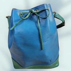 Louis Vuitton Epi Bicolor Noe GM - blue/green bucket bag * VINTAGE * 1994